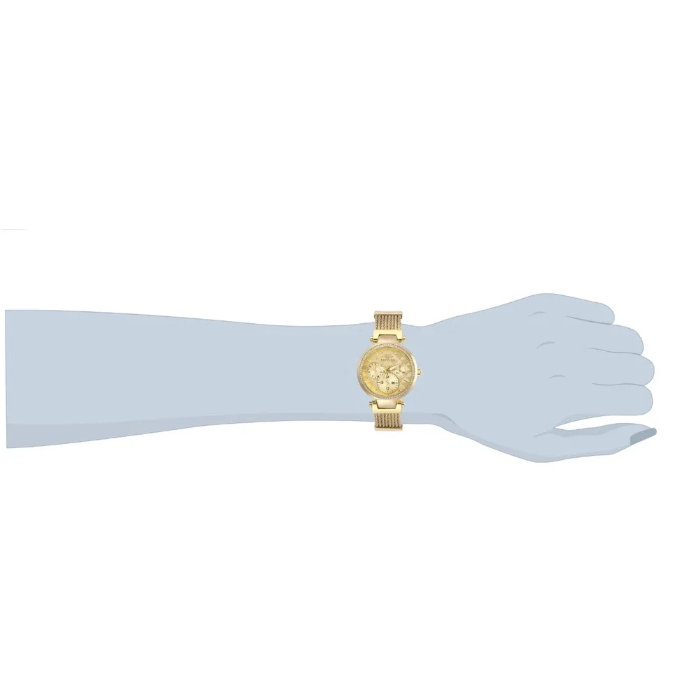 Invicta Angel Eterna 28918 Womens Watch Gold Crystal Bezel 36mm Quartz NEW